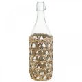 Floristik24 Deco bottle glass glass bottle decoration braided Ø9.5cm H31cm