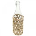Floristik24 Deco bottle glass glass bottle decoration braided Ø9.5cm H31cm