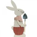 Floristik24 Decorative bunny with shovel, bunny boy, Easter decoration, wooden bunny, Easter bunny