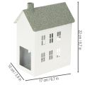 Decorative metal house-shaped house with windows and chimney, 22cm | Floristik24.ie