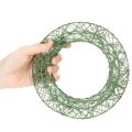 Green decorative wire mesh wreath for DIY projects, 19cm, 2 pieces | Floristik24.ie