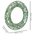 Green decorative wire mesh wreath for DIY projects, 19cm, 2 pieces | Floristik24.ie