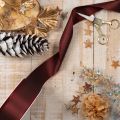 Red taffeta decorative ribbon, versatile, 40mm x 50m | Floristik24.ie