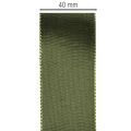 Satin ribbon for gift wrapping, taffeta ribbon, green, 40mm wide, 5m long | Floristik24.ie