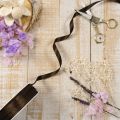 Decorative taffeta ribbon on a roll for gift wrapping and crafting, 10mm wide, 50m long | Floristik24.ie