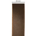 Brown taffeta ribbon on a roll, versatile for decoration, 25mm wide, 50m long | Floristik24.ie