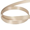 Narrow beige gift ribbon, fine ribbon for packaging, 10mm wide, 50m long | Floristik24.ie
