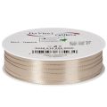 Narrow beige gift ribbon, fine