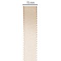 Decorative ribbon satin ribbon taffeta ribbon beige 15mm 50m | Floristik24.ie