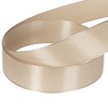 Decorative ribbon satin beige taffeta ribbon 25mm 50m | Floristik24.ie