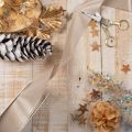 Decorative taffeta ribbon on a roll, bow ribbon, 40mm wide, 50m. | Floristik24.ie