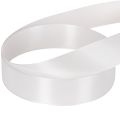 Decorative taffeta ribbon, white, 25mm wide, 50m long | Floristik24.ie