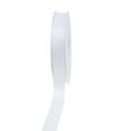 Floristik24 Decoration ribbon white 15mm 50m