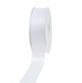 Floristik24 Decoration ribbon white 40mm 50m