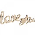 Floristik24 Hearts &quot;Love&quot; wooden decoration natural with magnet decoration sign 20.5/25cm 6 pieces