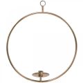 Floristik24 Decorative ring for hanging candle holder Golden Vintage Ø39cm