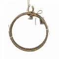 Floristik24 Decorative ring jute Scandi decorative ring for hanging Ø25cm 4pcs