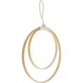 Floristik24 Ring for hanging, DIY, window decoration, boho style, double ring natural color Ø20/15cm 4pcs