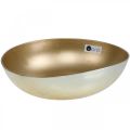 Floristik24 Decorative bowl gold plant bowl plastic Ø30cm H9cm