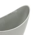 Floristik24 Decorative bowl plastic gray 20cm x 9cm H11.5cm, 1p