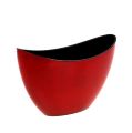Floristik24 Decorative bowl plastic red-black 24cm x 10cm x 14cm, 1p