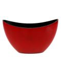 Floristik24 Decorative bowl plastic red-black 24cm x 10cm x 14cm, 1p