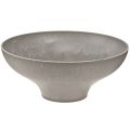 Decorative bowl with base, round plant bowl, grey, Ø19cm, H8cm | Floristik24.ie