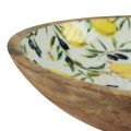 Floristik24 Decorative bowl wooden bowl lemon mango wood Ø30/24cm set of 2