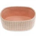 Floristik24 Decorative bowl, planting ship, flower box, ceramic decoration basket pattern L21cm