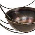 Floristik24 Decorative bowl for hanging flower basket metal Ø31cm H55.5cm