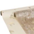 Floristik24 Table runner, decorative fabric, patterned, wide bows, 35x120cm, 2 pieces