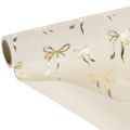 Table runner, decorative fabric with narrow bows, on a roll, 120x35cm, 2 pieces | Floristik24.ie