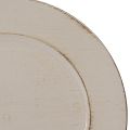 Decorative plate plastic decorative plastic plate grey brown Ø33cm | Floristik24.ie