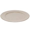 Decorative plate plastic decorative plastic plate grey brown Ø33cm | Floristik24.ie