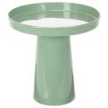 Floristik24 Decorative metal plate, green, round base, tray for flower arrangements, 20cm