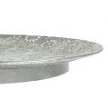 Floristik24 Decorative plate silver with ornament Ø32cm