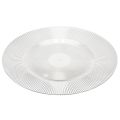 Decorative plate with grooves plastic plate plastic plate clear Ø33cm | Floristik24.ie