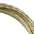 Floristik24 Diamond aluminum wire gold 2mm 10m