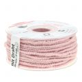 Floristik24 Wick thread glamor pink / silver with wire 33m