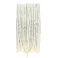 Floristik24 Wick thread glamor white / silver with wire 33m