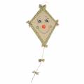 Floristik24 Autumn decoration kite to hang mint green-old pink / natural olive green 40cm x 57cm 2pcs