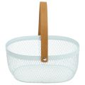 Floristik24 Wire basket with handle white 23.5cm x 18cm x 10cm
