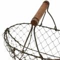Wire basket with handle brown metal 20/25 / 30cm set of 3 | Floristik24.ie