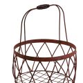 Floristik24 Wire basket mesh basket with handle garden decoration rust Ø25/20cm set of 2