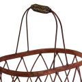 Floristik24 Wire basket oval mesh basket with handle garden decoration rust 30/25cm set of 2