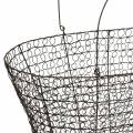 Floristik24 Wire basket, handle bag 34.5cm H22cm / 29cm H18.5cm, set of 2