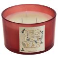Floristik24 Three-wick candle Christmas scented candle in a glass cinnamon carnation Ø13cm