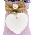 Floristik24 Lavender bag 18cm with a wax heart