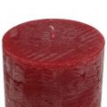 Floristik24 Solid colored candles dark red 50x100mm 4pcs