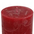 Floristik24 Solid colored candles dark red 60x80mm 4pcs